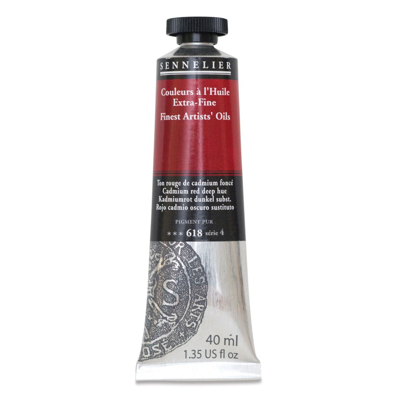Sennelier Artists' Extra Fine Oil Paint - Cadmium Red Deep Hue, 40 ml tube